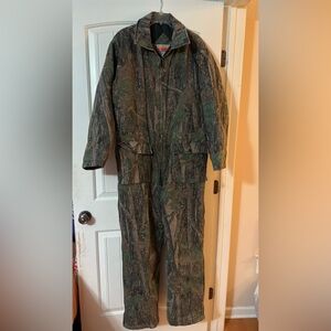 VTG Winchester Coveralls Men's Large Trebark Camo One Piece Hunting coveralls